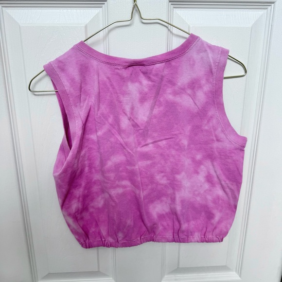 Nike Women's Pink Mineral Wash Tank Top with elastic bottom MEDIUM - Picture 3 of 3